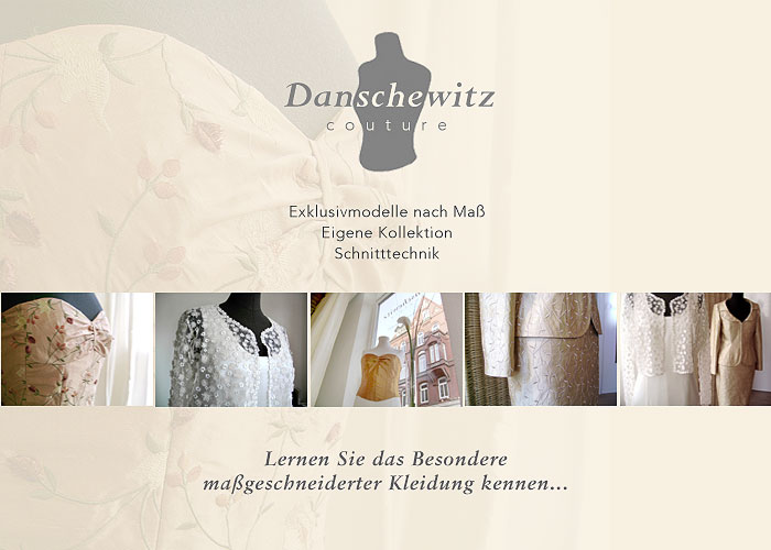 Danschewitz-Couture - Exklusivmodelle nach Maß, Eigene Kollektion, Schnitttechnik